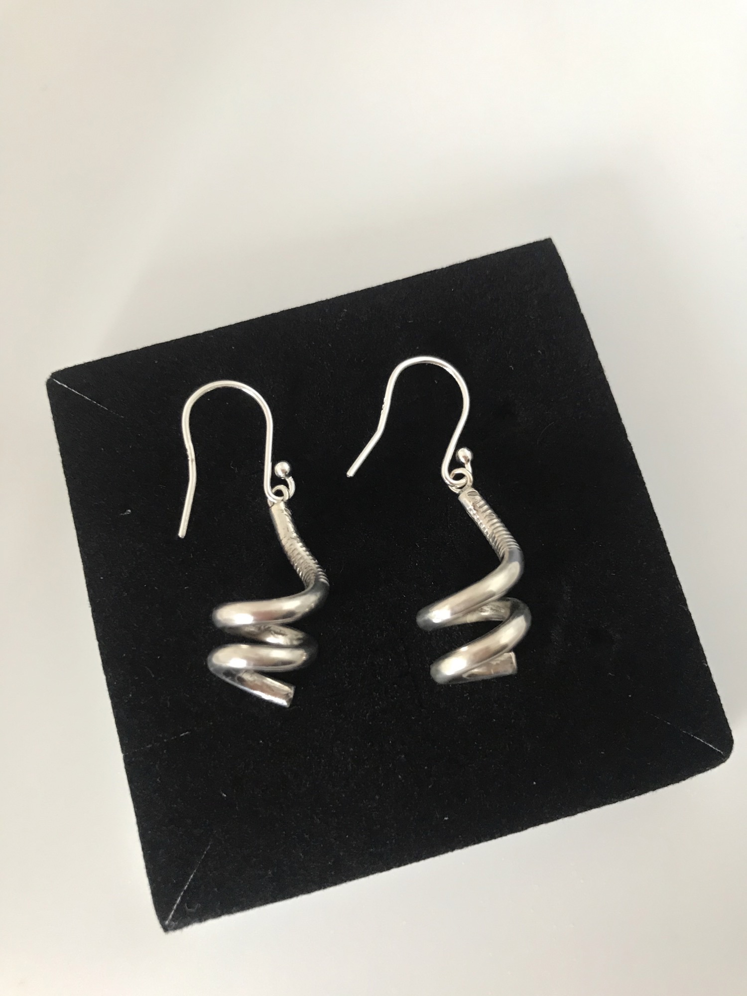 sterling silver spoon earrings